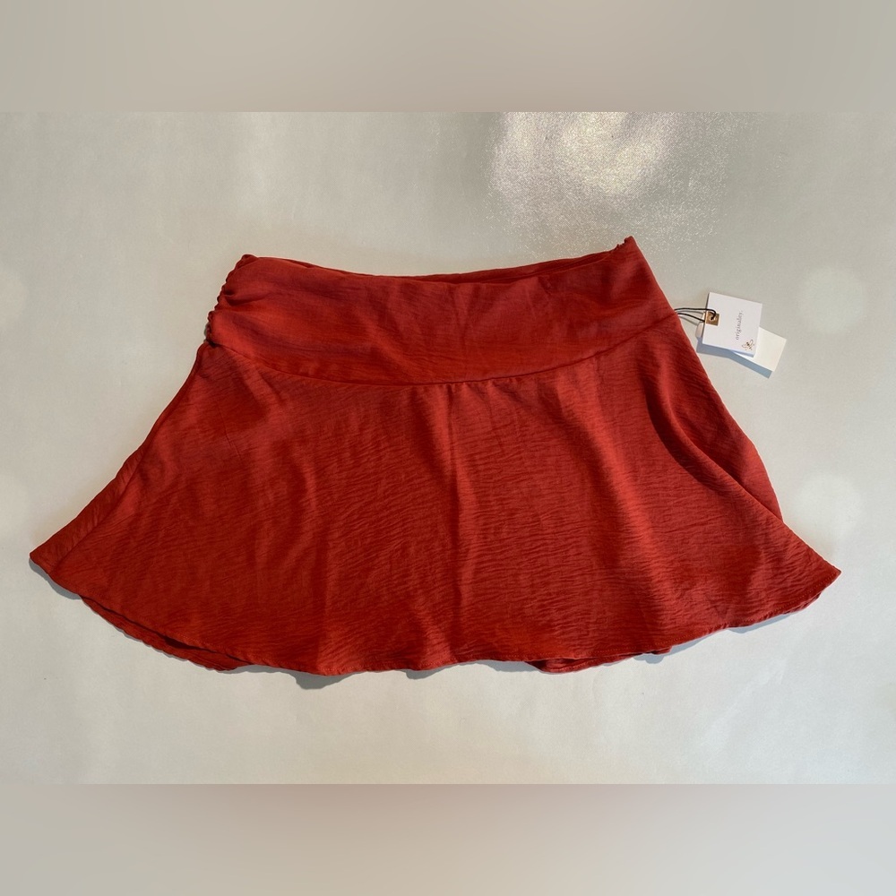 NEW- Womens Be Original Mini Skirt Polyester Baked Apple